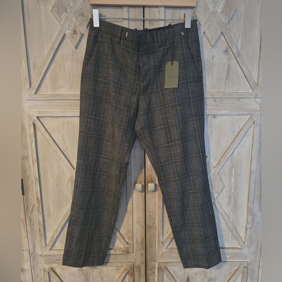 All Saints Bennett cropped plaid Men's Dress Pants - Picture 4 of 9